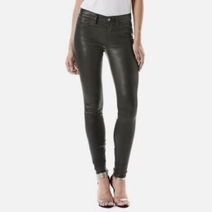 Level 99 “Janice Ultra Skinny” Black Shiny Faux Leather Skinny Pants, Size 28